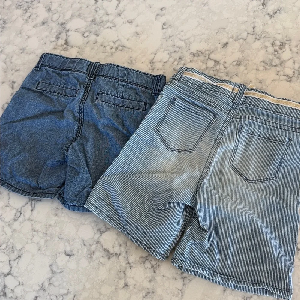 Oshkosh b’gosh Denim Shorts and Gap Sleeveless Floral Ruffle Top Size 5T
